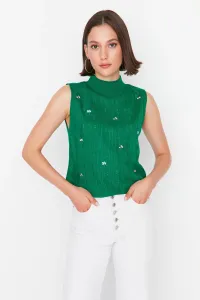 Trendyol Green Embroidery Detailed Knitwear Sweater #1537565
