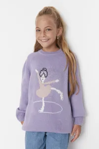 Trendyol Lilac Ballerina Patterned Girl Knitwear Sweater #1623880
