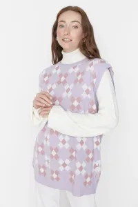 Trendyol Lilac Floral Knitwear Sweater