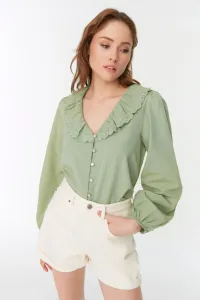 Trendyol Mint Collar Woven Shirt with Lace Detail #1370937