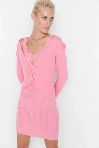 Trendyol Pink Cardigan-Dress Cut Out Detailed Knitwear #1021431
