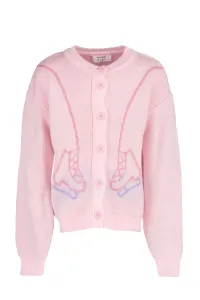 Trendyol Pink Patterned Girl Knitwear Cardigan