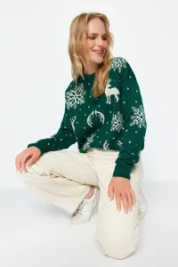 Trendyol Emerald Christmas Theme Jacquard-Knitwear Sweater