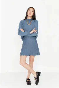 Trendyol Indigo Sweater, Frill Skirt, Sweater Top-Upper Set #1267076