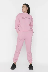 Trendyol Pink Loose Raised Knitted Tracksuit Set #1537051