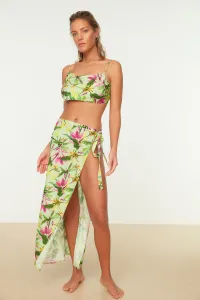 Trendyol Tropical Pattern Slit Detailed Beach Bottom and Top Set #261976
