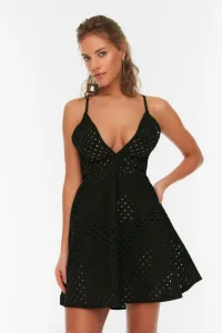 Trendyol Black Embroidered Detailed Beach Dress #1101030