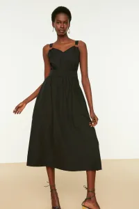 Trendyol Black Woven Strap Detailed Midi Woven Dress #1003820