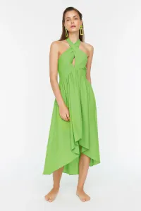 Trendyol Dark Green Halterneck Detailed Beach Dress