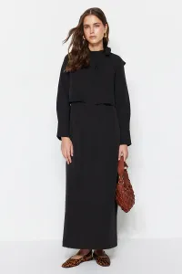 Trendyol Black Lace-Up Detail Woven Dress