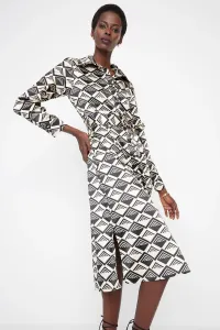 Trendyol Multi Color Long Sleeve Satin Woven Dress Woven Dress #1768361
