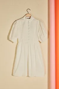 Trendyol Ekru Button Detailed Dress
