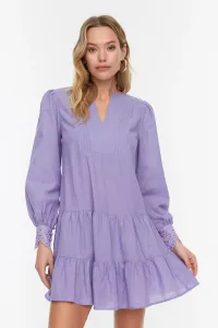 Trendyol Lilac Cuff Detailed Woven Beach Dress