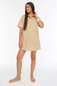 Trendyol Mink Wide Cut, Pocket Detailed Shirt Dress