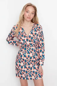 Trendyol Multi Color V-Neck Patterned Woven Dress
