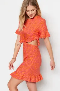 Trendyol Orange Cut Out Detailed Woven Dress