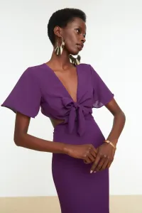 Trendyol Purple Tie Woven Dress