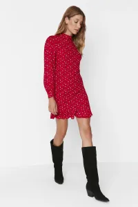 Trendyol Red Ruffles Mini Woven Mini Dress