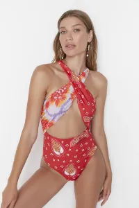 Trendyol Abstract Pattern Cut Out Detailed Swimsuit #1342755