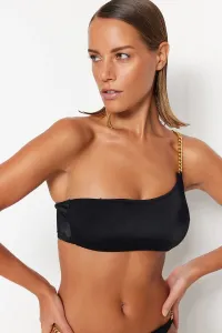 Trendyol Black One Shoulder Chain Accessory Bikini Top