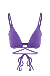 Trendyol Purple Triangle Tie Bikini Top