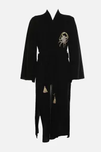 Trendyol Midi Woven 100% Cotton Kimono & Kaftan with Black Belt #731538