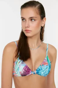 Trendyol Floral Patterned Knot Detailed Bikini Top #763555