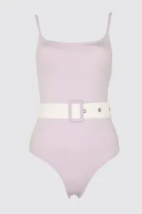 Trendyol Lilac Textured Belt Detailed Swimsuit #65161