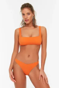Trendyol Orange Textured V Cut Bikini Bottoms #1044307