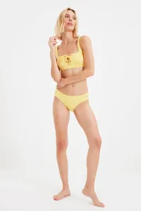 Trendyol Yellow Low Waist Textured Bikini Bottoms #1325914
