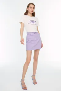 Trendyol Lilac Basic Mini Denim Skirt #1409791