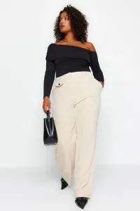Trendyol Curve Cream Pocket Detailed Woven Trousers