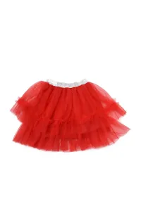 Trendyol Red Ruffle Tulle Girl Knitted Skirt Christmas Theme #1318791