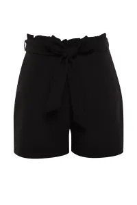 Trendyol Curve Black Finike Carrot Woven Shorts & Bermuda