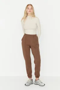 Trendyol Brown Rib Stitching Thick Knitted Sweatpants With Fleece Inside #1622410