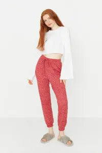 Trendyol Claret Red High Waist Soft Knitted Pants