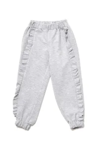 Trendyol Gray Frill Detailed Girl Knitted Slim Sweatpants