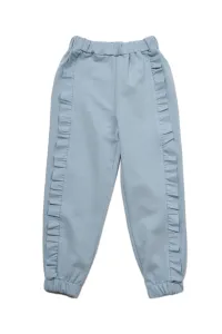 Trendyol Light Blue Frill Detailed Girl Knitted Slim Sweatpants
