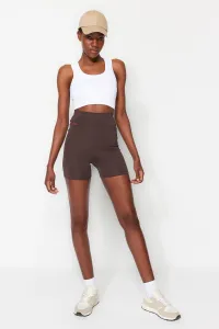 Trendyol Brown Sports Shorts Tights with Concentrator Window/Cut Out Detail