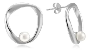Troli Bellissimi orecchini in acciaio con perla VAAJDE201291G