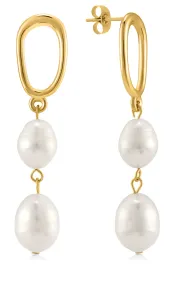 Troli Bellissimi orecchini placcati oro con perle VAAJDE201462G