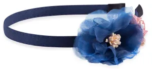 Troli Cerchietto per capelli blu elegante con fiori