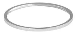 Troli Elegante anello minimal in acciaio Silver 49 mm