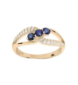 Troli Elegante anello placcato oro con zirconi PO/SR08669B 50 mm