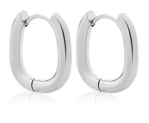 Troli Eleganti orecchini ovali in acciaio VBE0147S
