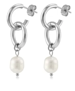 Troli Incantevoli orecchini in acciaio con perle VAAJDE201463S