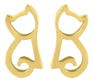 Troli Moderni orecchini placcati in oro Gatto