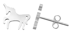Troli Orecchini in acciaio dal design Unicorno