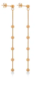 Troli Orecchini lunghi placcati oro con perline VAAXF351G