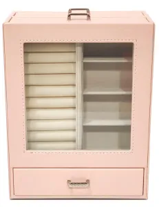 Troli Organizzatore di bigiotteria con 2 cassetti verticali Orange Pink
